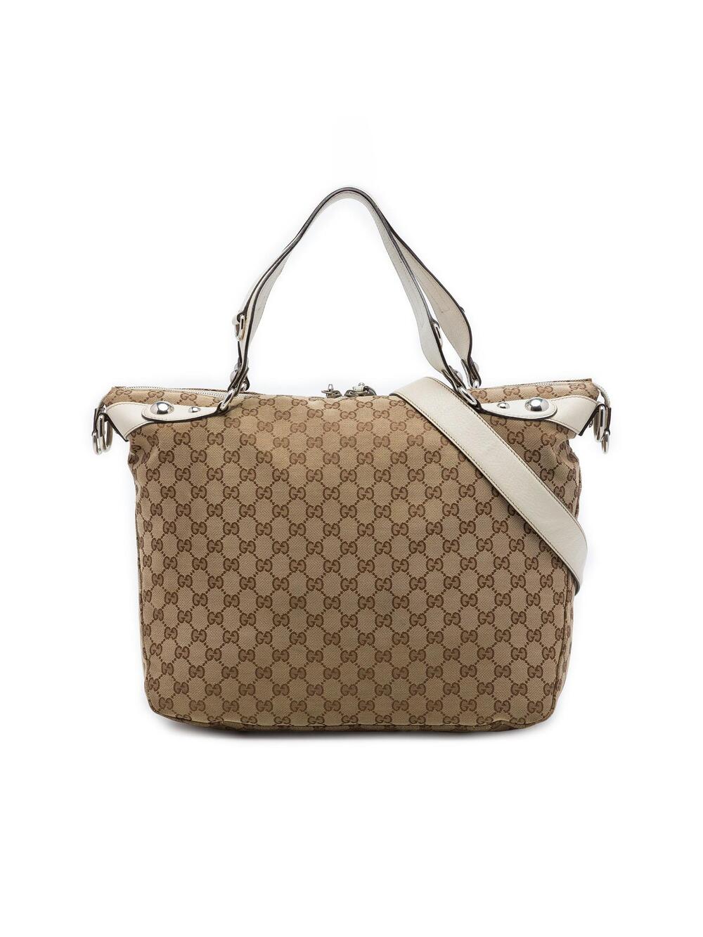 Gucci Gg Canvas Icon Bit Satchel Pre- #362436G61B